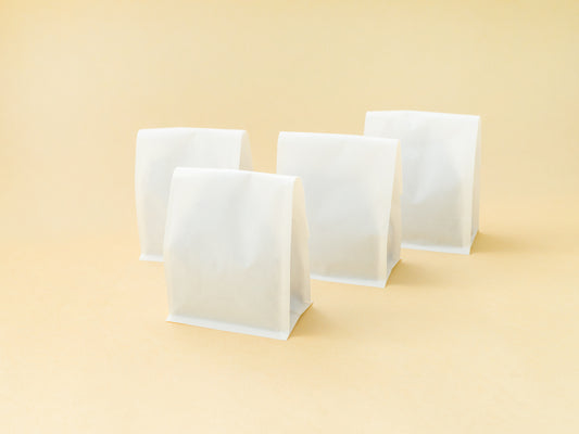 カミエコ® コーヒーパック　白色　フラットボトム袋　バルブ付き