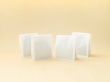 カミエコ® コーヒーパック　白色　フラットボトム袋　バルブ付き